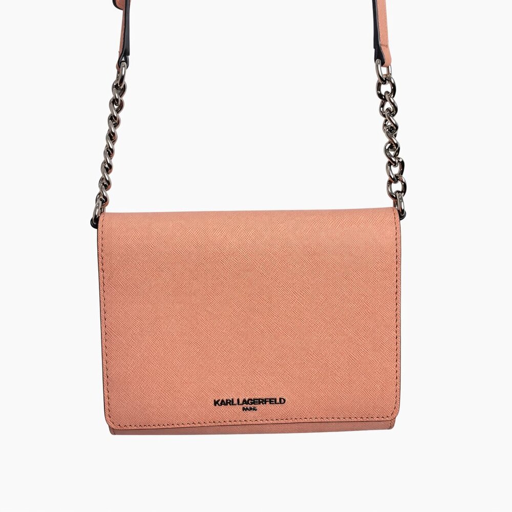 Karl Lagerfeld Connie Shoulder Bag Crossbody Peach